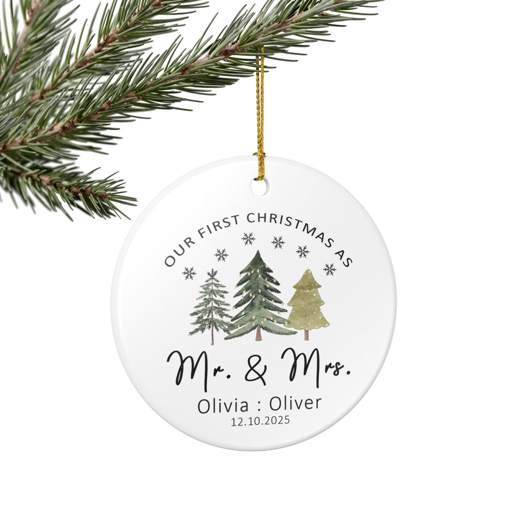 Our First Christmas As Mr and Mrs Ornament, First Christmas Married Ornament, Personalized Married Christmas Ornament, Marriage Gift