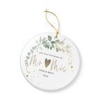 First Christmas Married Ornament, Gift for Newlywed Couple,Personalized Gift First Christmas AS Mr & Mrs Ornament,Gift for Married Christmas