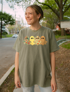 Preppy Spooky Season Shirt, Floral Ghost Patchwork Tee, Fall Pumpkin Shirt, Funny Halloween T-Shirt, Spooky Season Top, Trending Halloween Tee