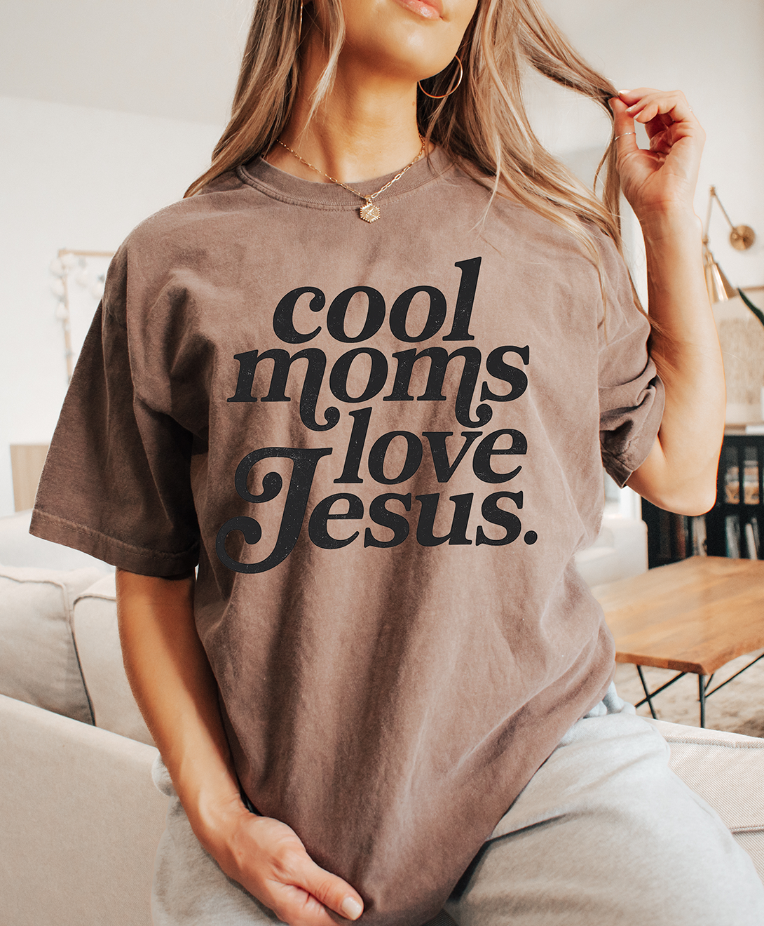 Cool Moms Love Jesus Comfort Shirt, Religious Mom Shirt, Praying Mama Shirt, Inspirational Mom Tee, Gift for Mom Shirt, Faithful Mother Gift