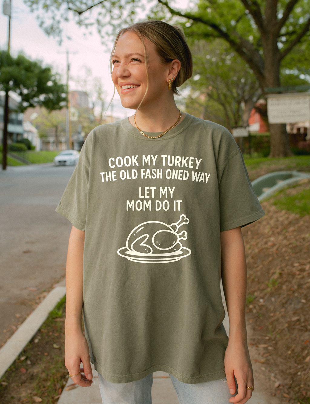 i cook my turkey the old fashioned way tee