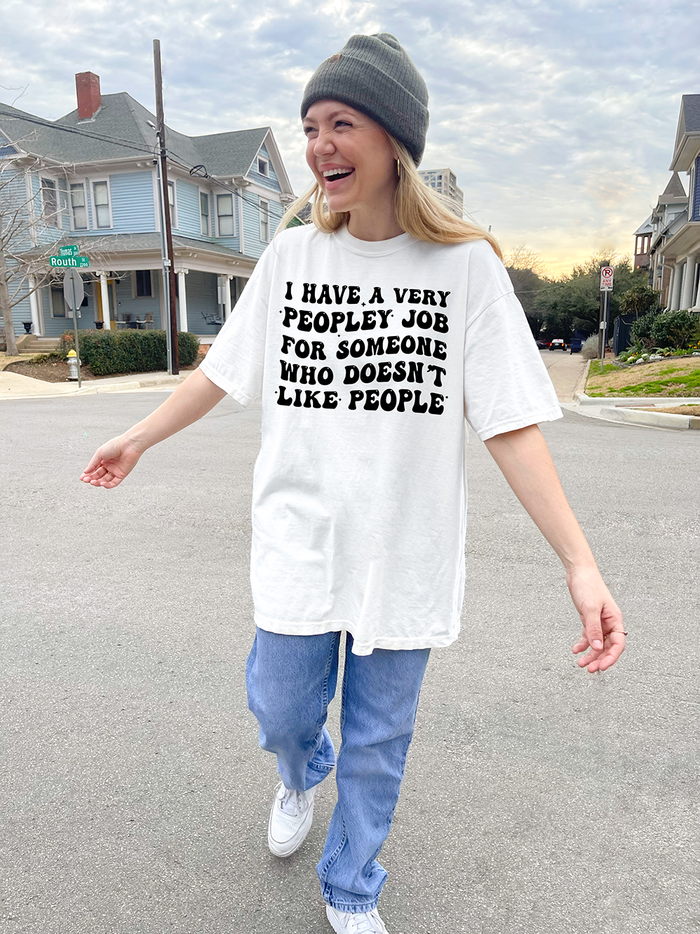 peoplely job hate people T-shirt