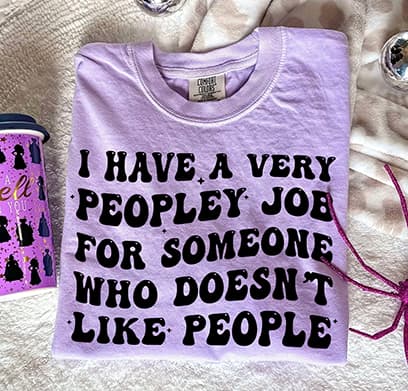 peoplely job hate people T-shirt