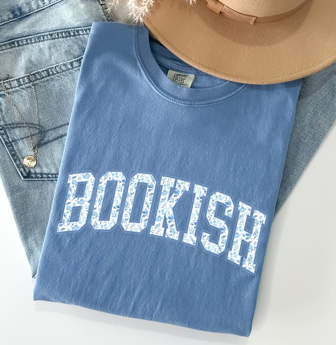 Comfort Colors® Retro Bookish Shirt, Floral Bookish Shirt, Book Lover Gift, Bookworm Shirt, Librarian Shirt, Fall Reading Shirt, Bookish Tee