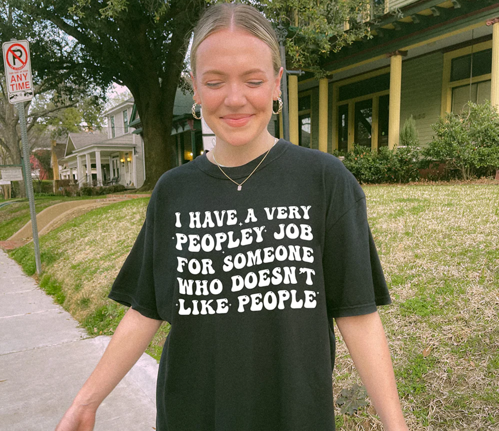 peoplely job hate people T-shirt