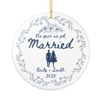 Personalized Wedding Ornament 2025, The Year We Got Married Ornament, Custom Couple Names Christmas Ornament, Newlywed Holiday Gift Keepsake