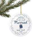 Personalized Wedding Ornament 2025, The Year We Got Married Ornament, Custom Couple Names Christmas Ornament, Newlywed Holiday Gift Keepsake