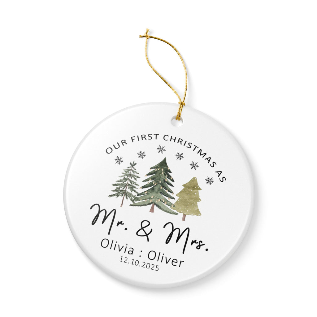 Our First Christmas As Mr and Mrs Ornament, First Christmas Married Ornament, Personalized Married Christmas Ornament, Marriage Gift